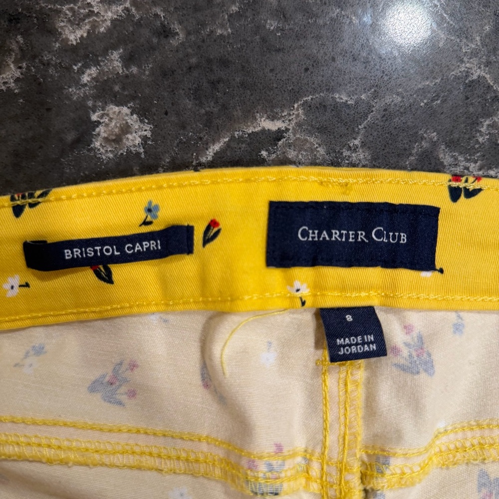 Charter Club Floret Denim Bristol Capri Pants - Picture 10 of 11